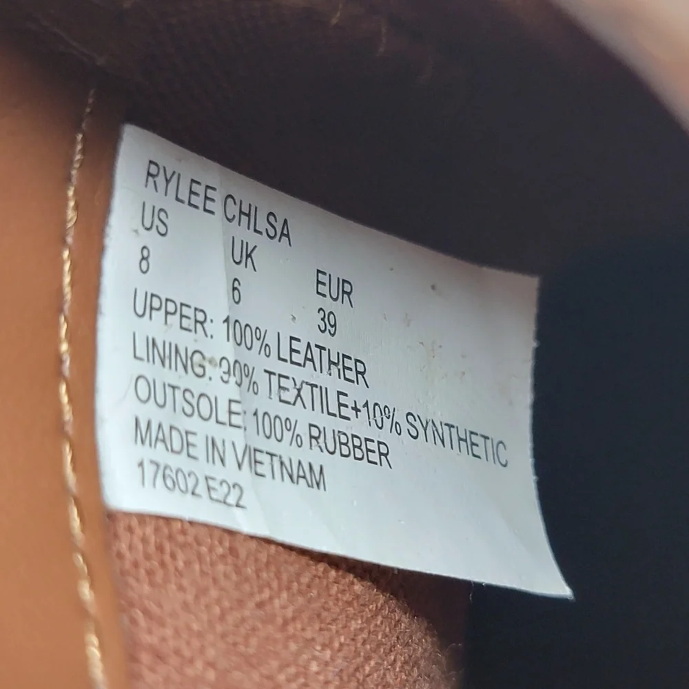 Ralph Lauren Rylee Water Resistant Leather Chelsea Ankle Boots Womens Size 8 New